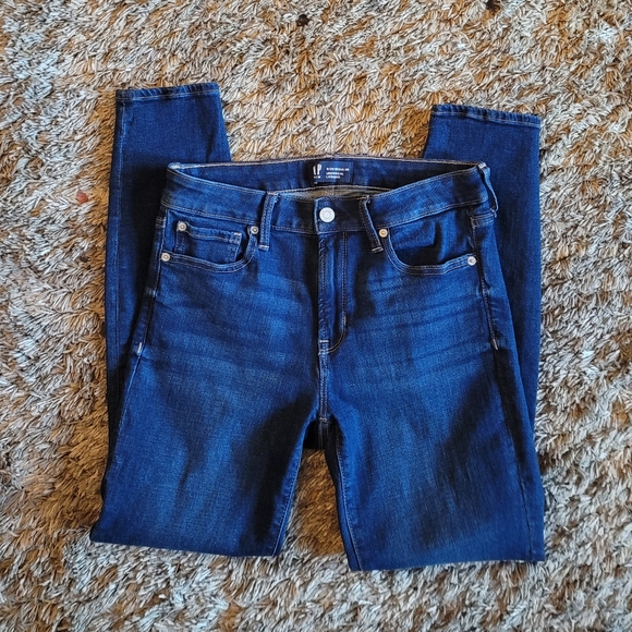 Gap Denim Dark Wash Regular Universal Denim Leggings 8 - Picture 2 of 10